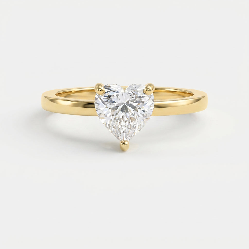 Amour Whisper Heart Brilliant Hidden Halo Ring