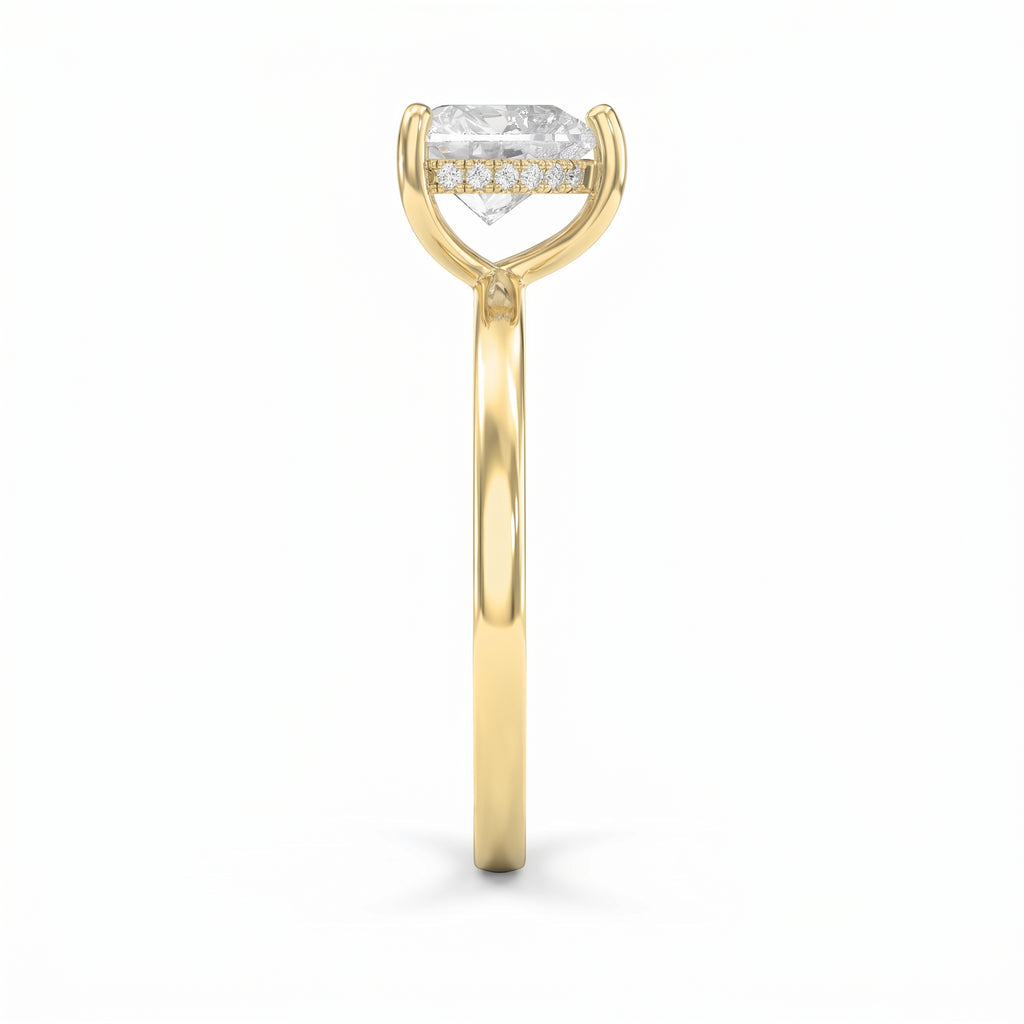 Amour Whisper Heart Brilliant Hidden Halo Ring