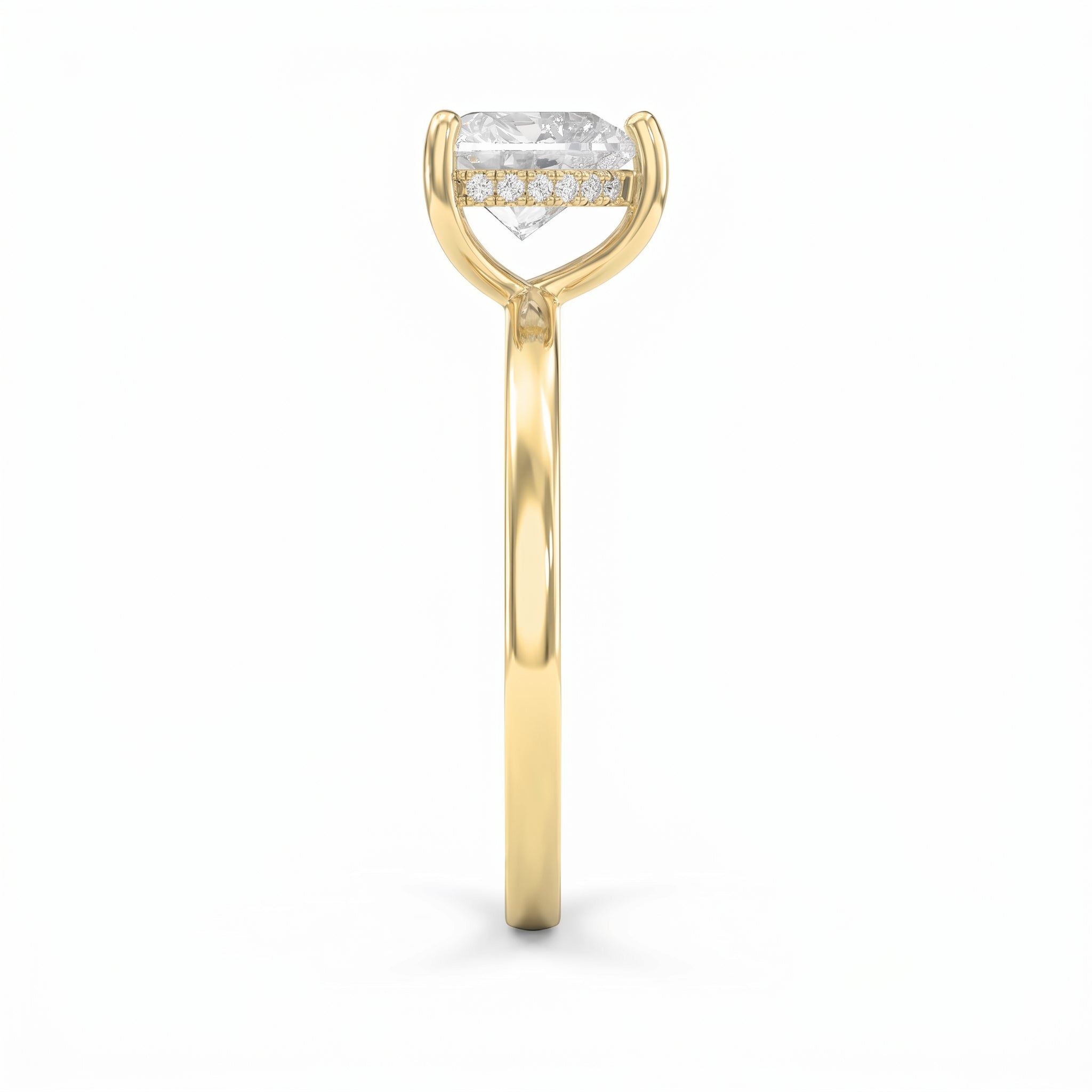 Amour Whisper Heart Brilliant Hidden Halo Ring