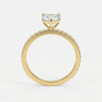 Heart Shape Diamond Side Stone Engagement Ring