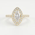 Marquise cut diamond Side Stone Engagement ring