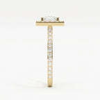 Princess Cut Diamond Side Stone Engagement Ring