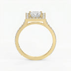 Princess Cut Diamond Side Stone Engagement Ring