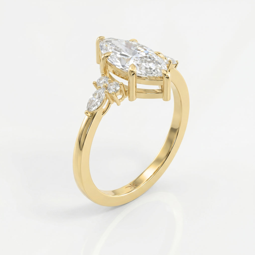 Noble Arc Marquise Ring