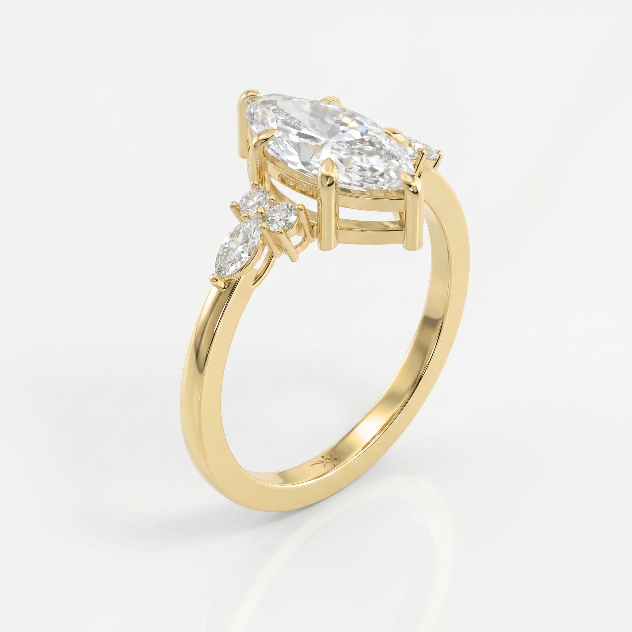 Noble Arc Marquise Ring