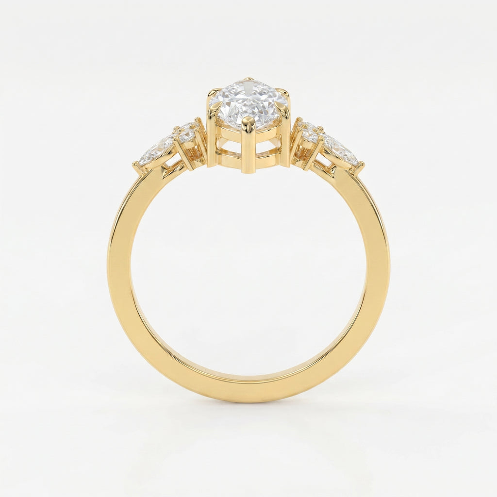 Noble Arc Marquise Ring