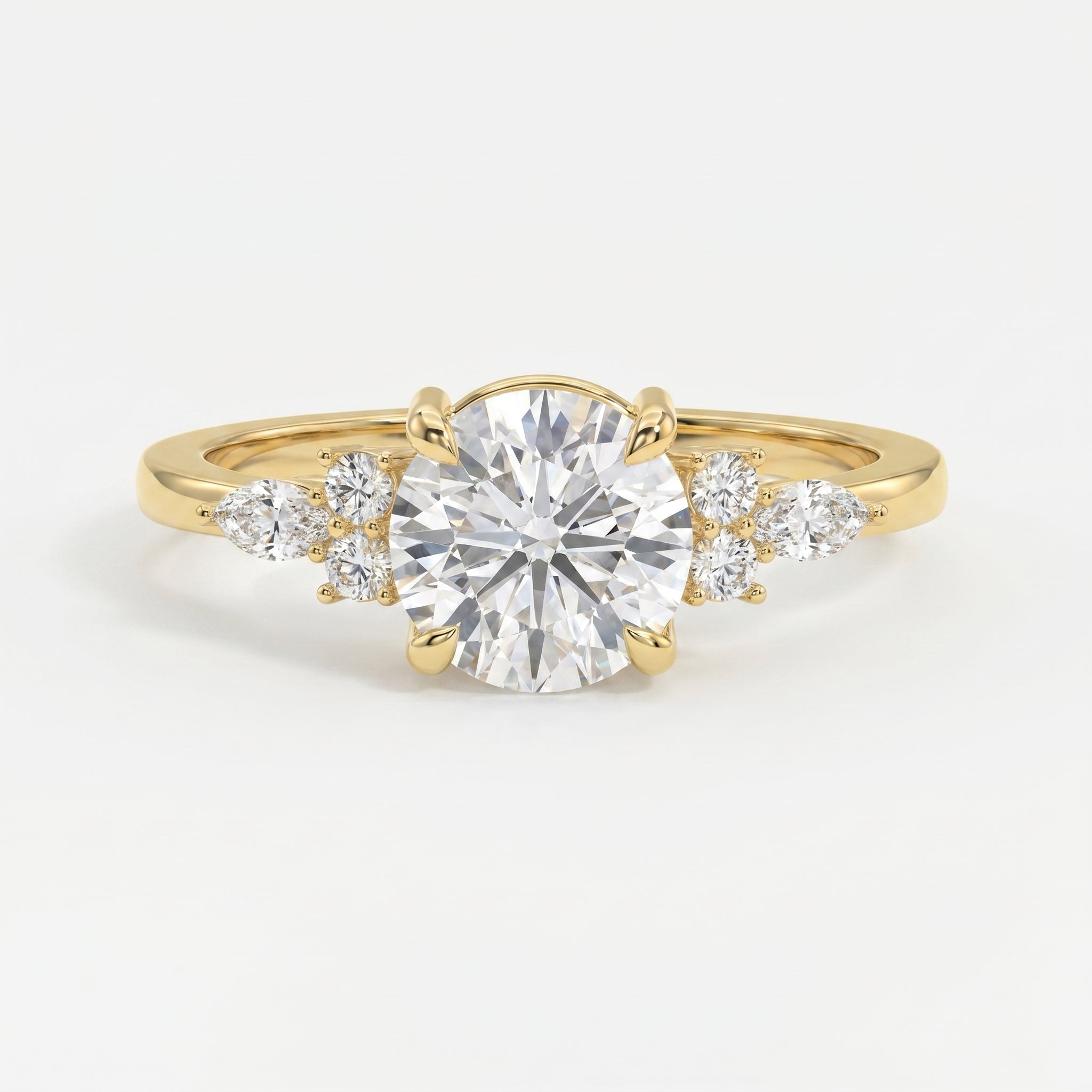 Halo Crest Round Ring
