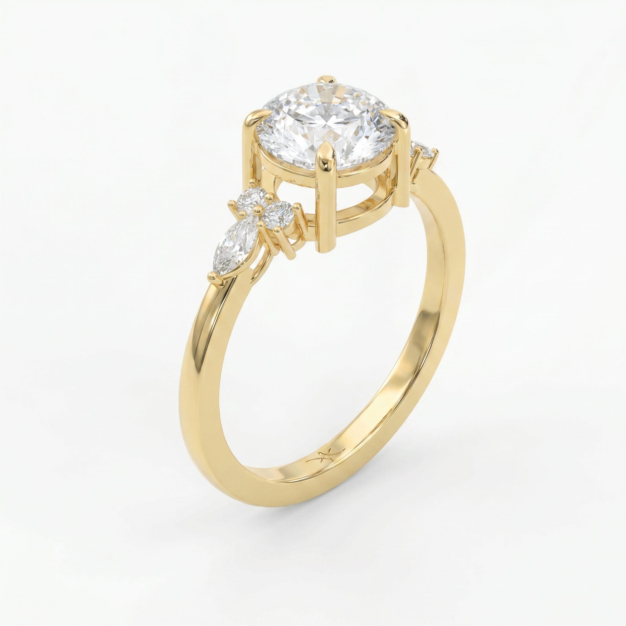 Halo Crest Round Ring