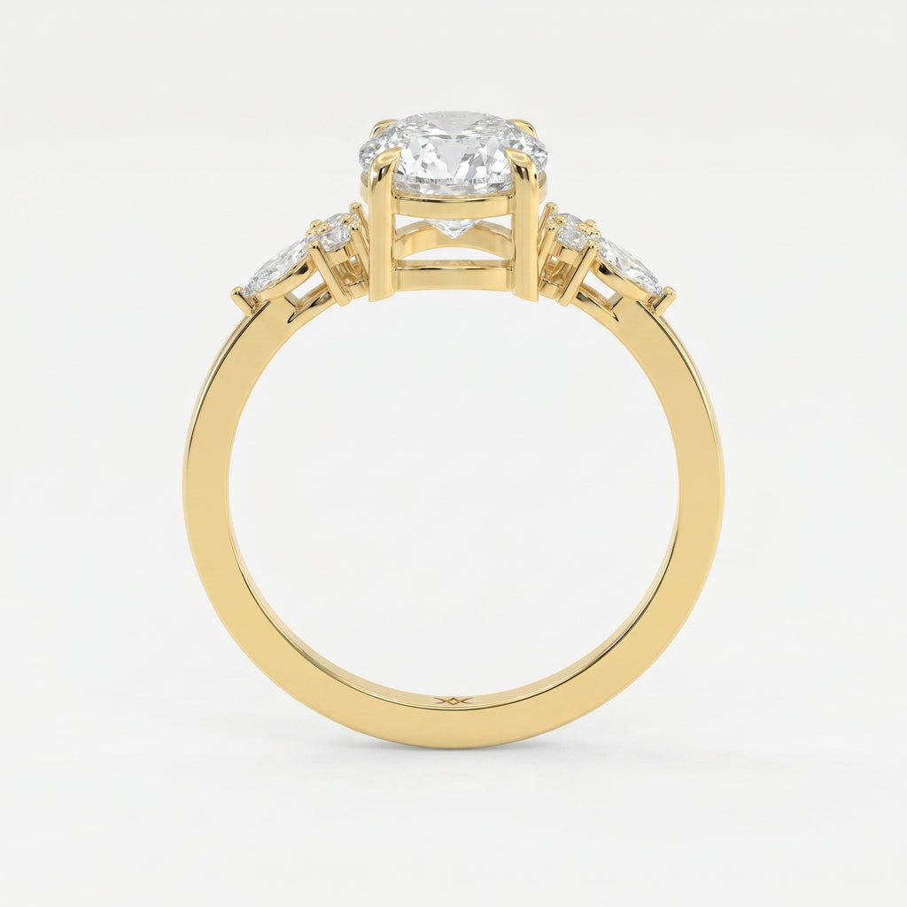 Halo Crest Round Ring