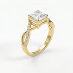 Eterna Twist Asscher Ring
