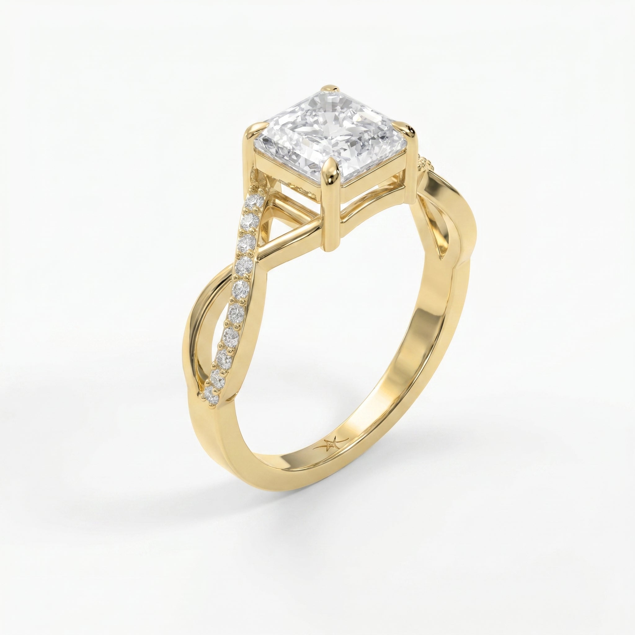 Eterna Twist Asscher Ring