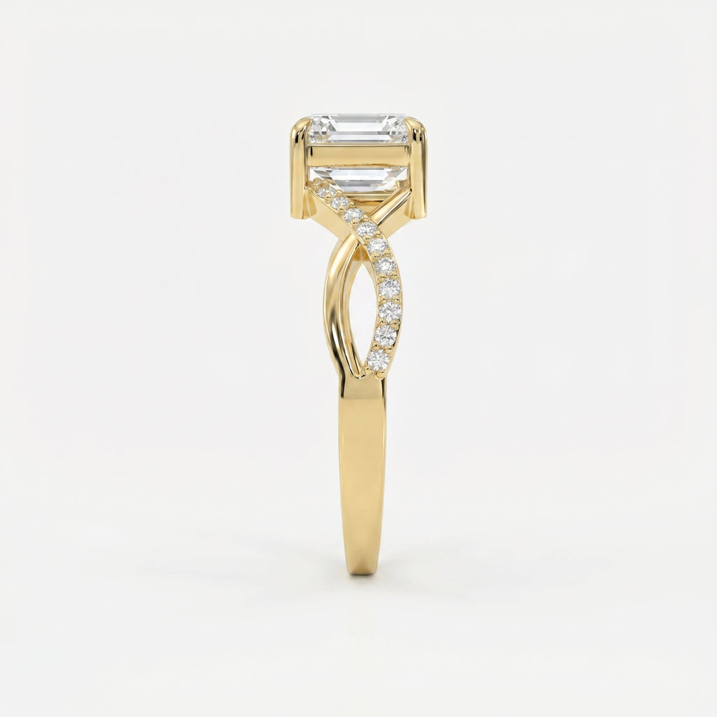 Eterna Twist Asscher Ring
