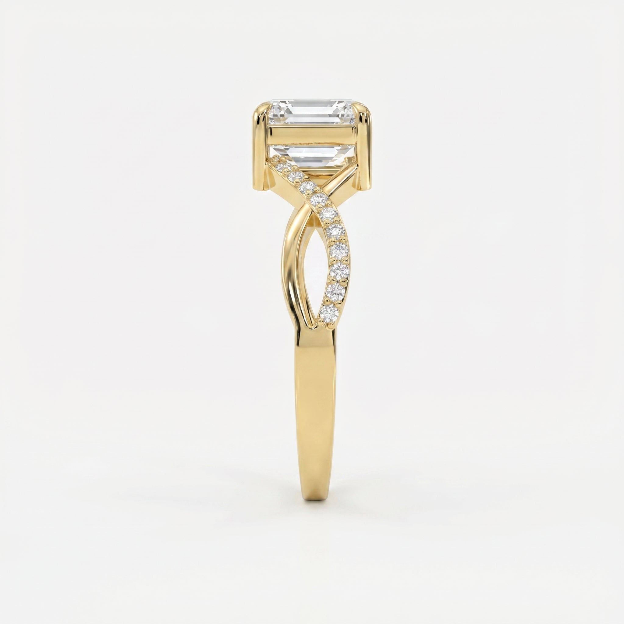 Eterna Twist Asscher Ring
