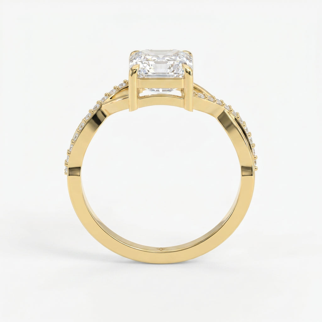 Eterna Twist Asscher Ring