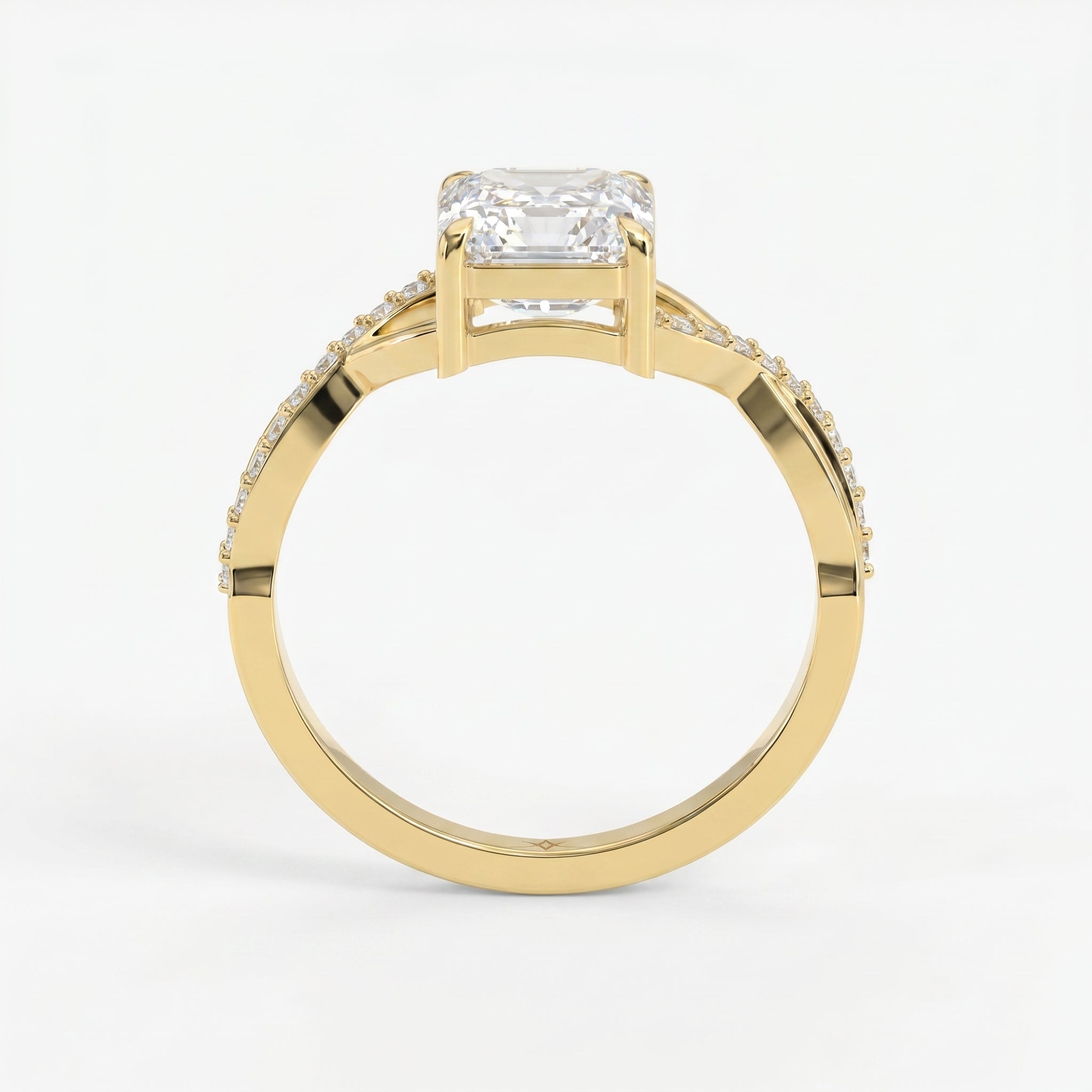 Eterna Twist Asscher Ring