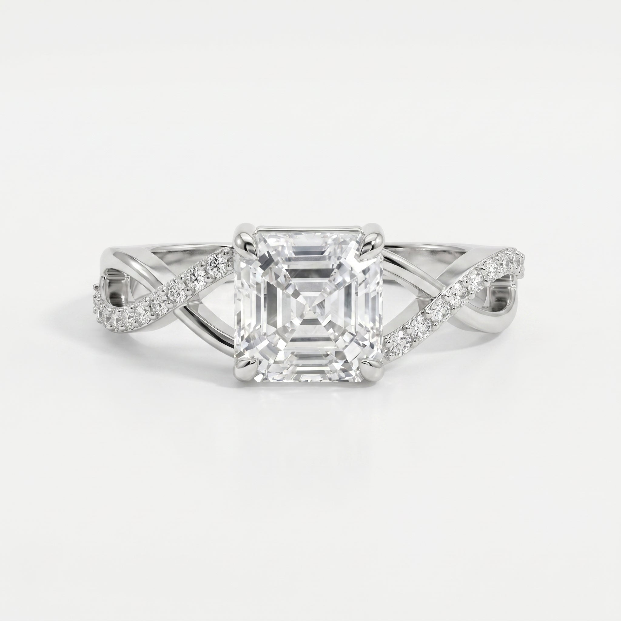Eterna Twist Asscher Ring