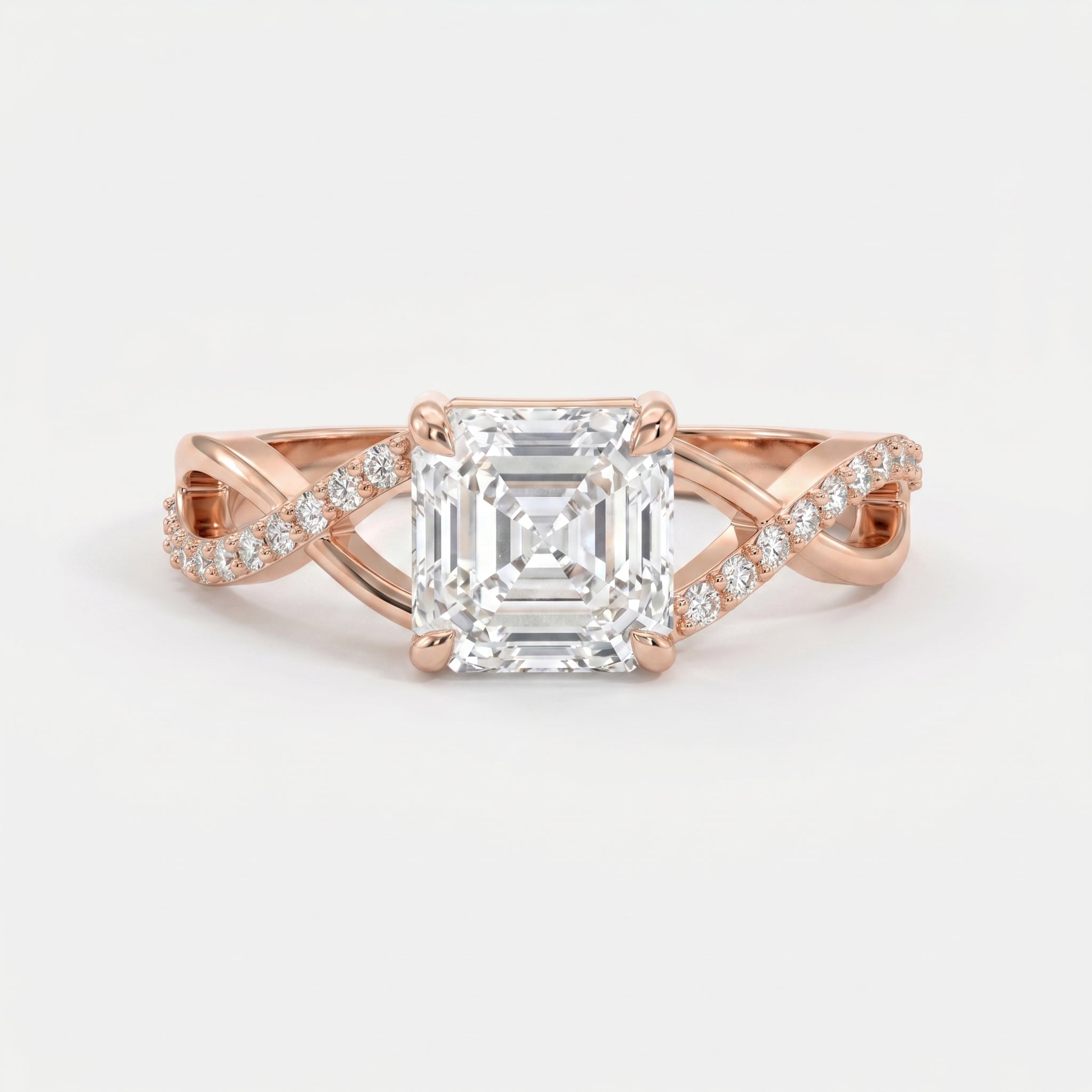 Eterna Twist Asscher Ring