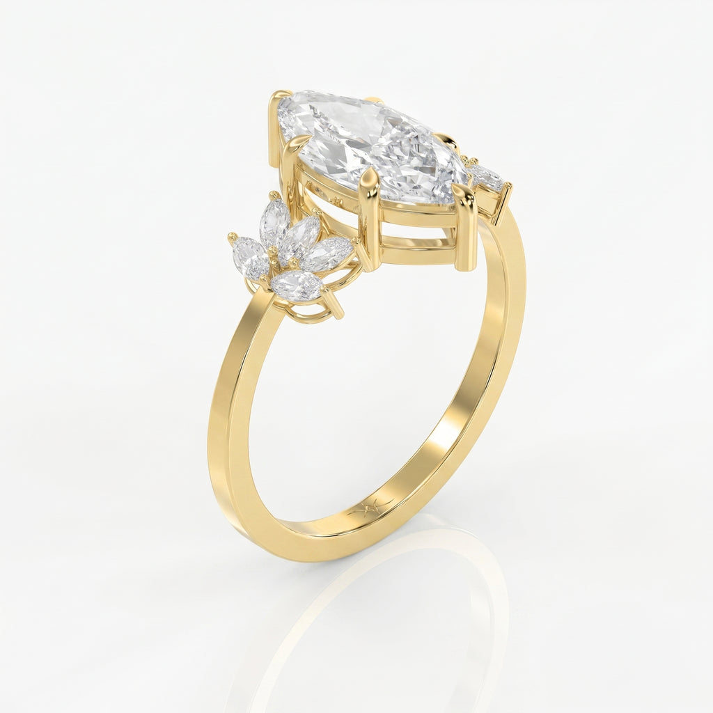 Petal Élan Marquise Ring