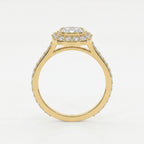 Cushion Shape Round Brilliant Side Stone Engagement Ring
