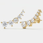 Round Diamond Celestial Climbers Fashion Earring