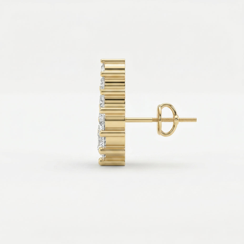 Round Diamond Celestial Climbers Fashion Earring