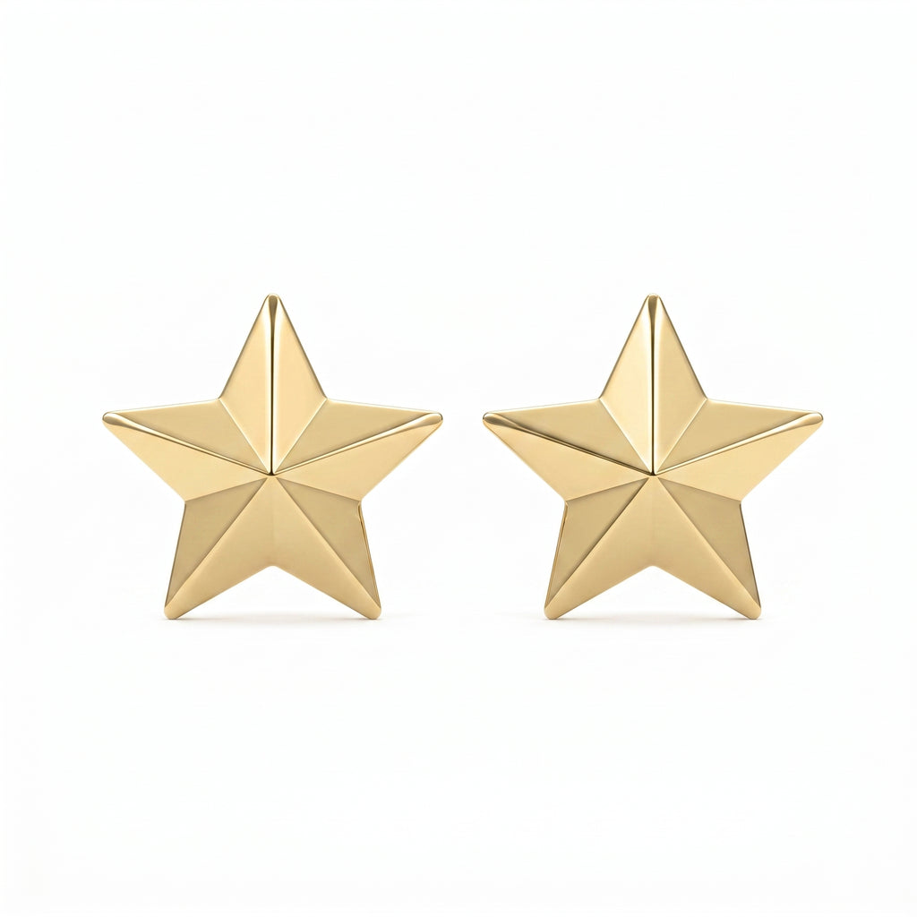 Shine Bright with Star Emblem Fashion Earrings