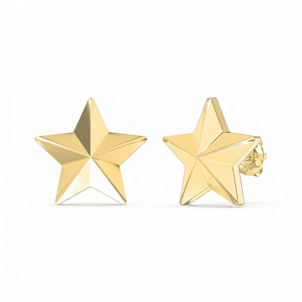 Shine Bright with Star Emblem Fashion Earrings