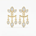 Pear Diamond Regal Teardrop Chandelier Fashion Earrings