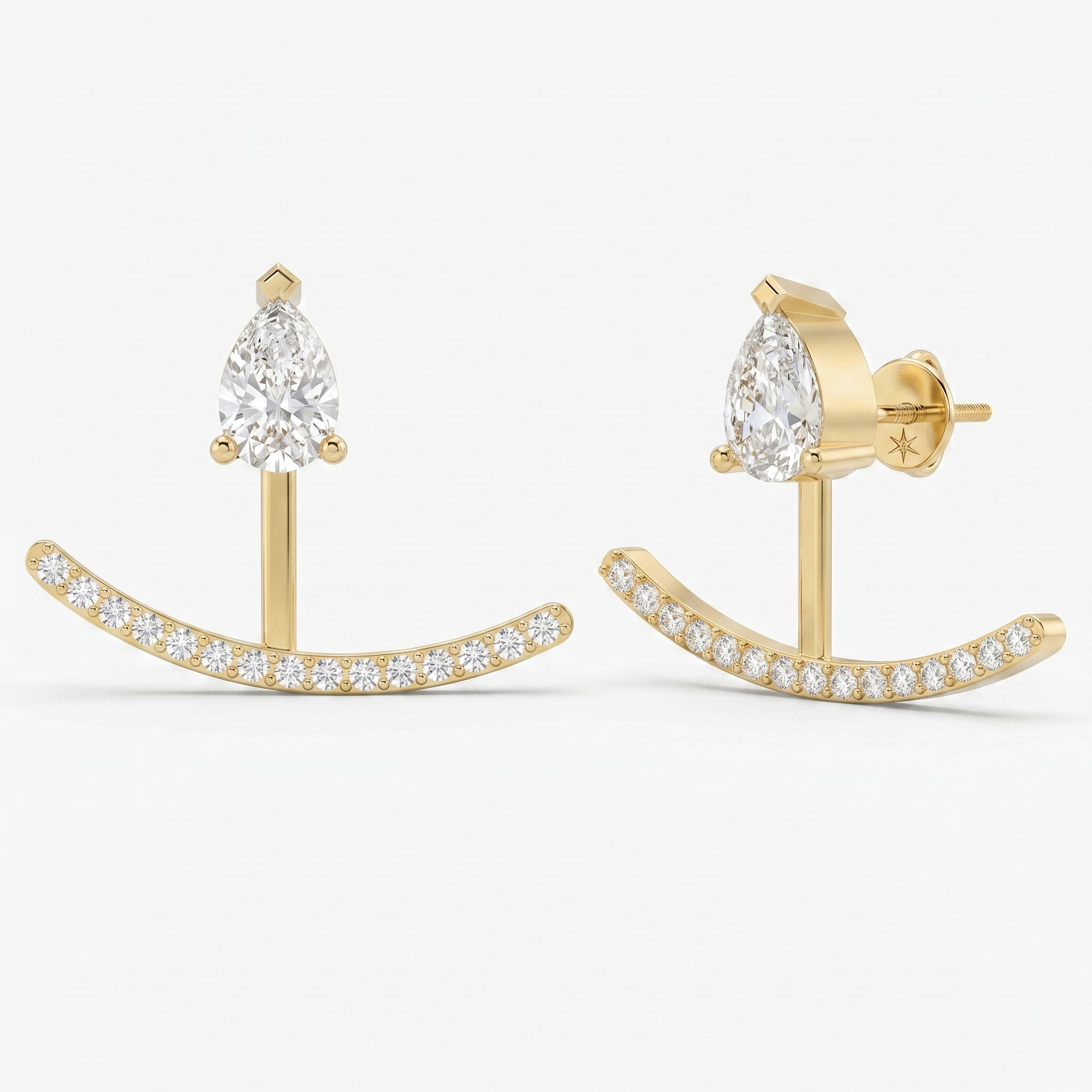 Diamond Curve Bar Fashion Earring