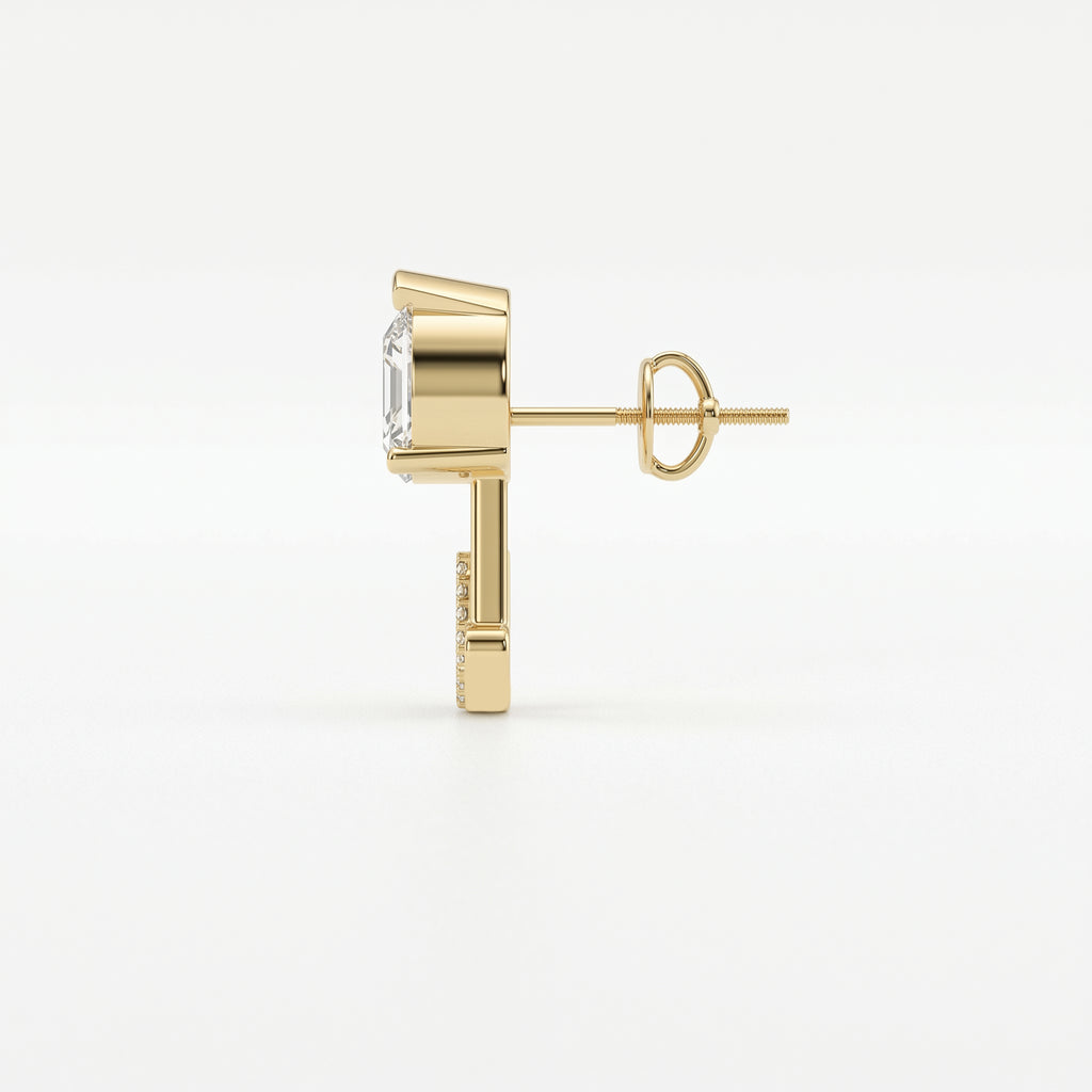 Diamond Curve Bar Fashion Earring