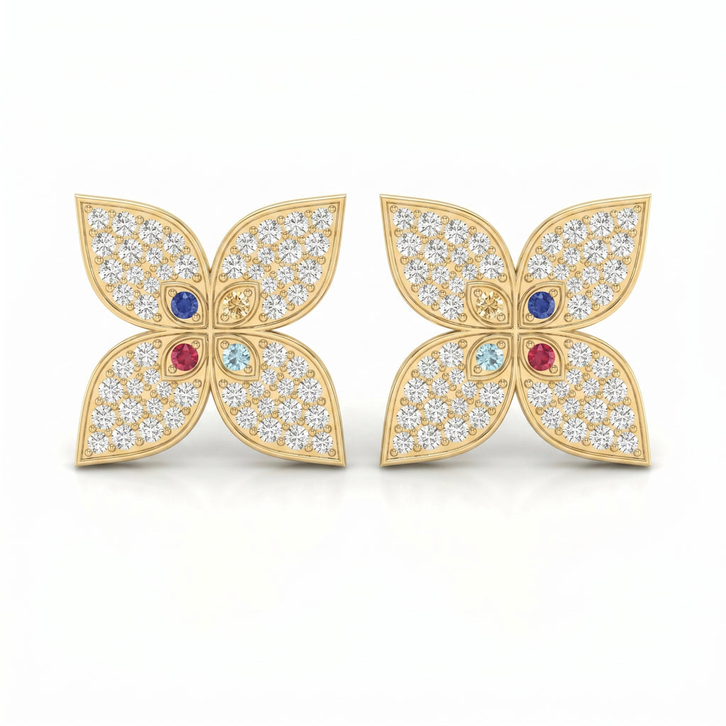 Chromatic Clover Fashion Earrings