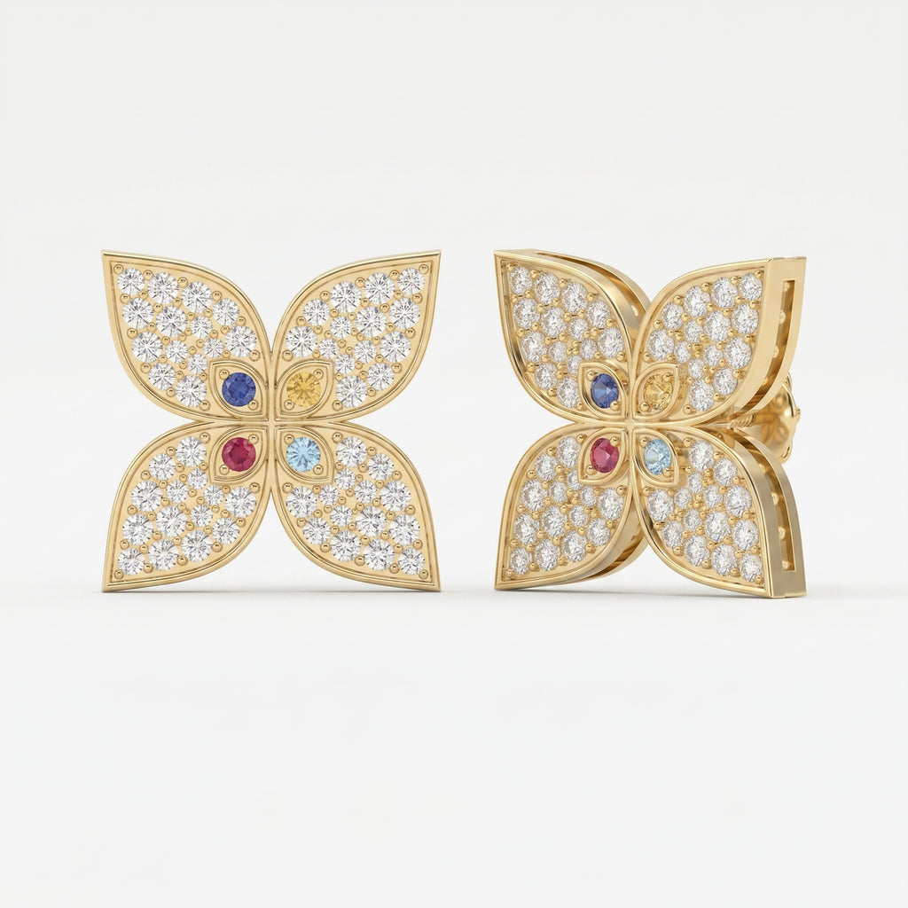 Chromatic Clover Fashion Earrings
