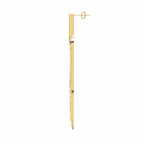Baguette & Round Diamond Long Statement Fashion Earrings