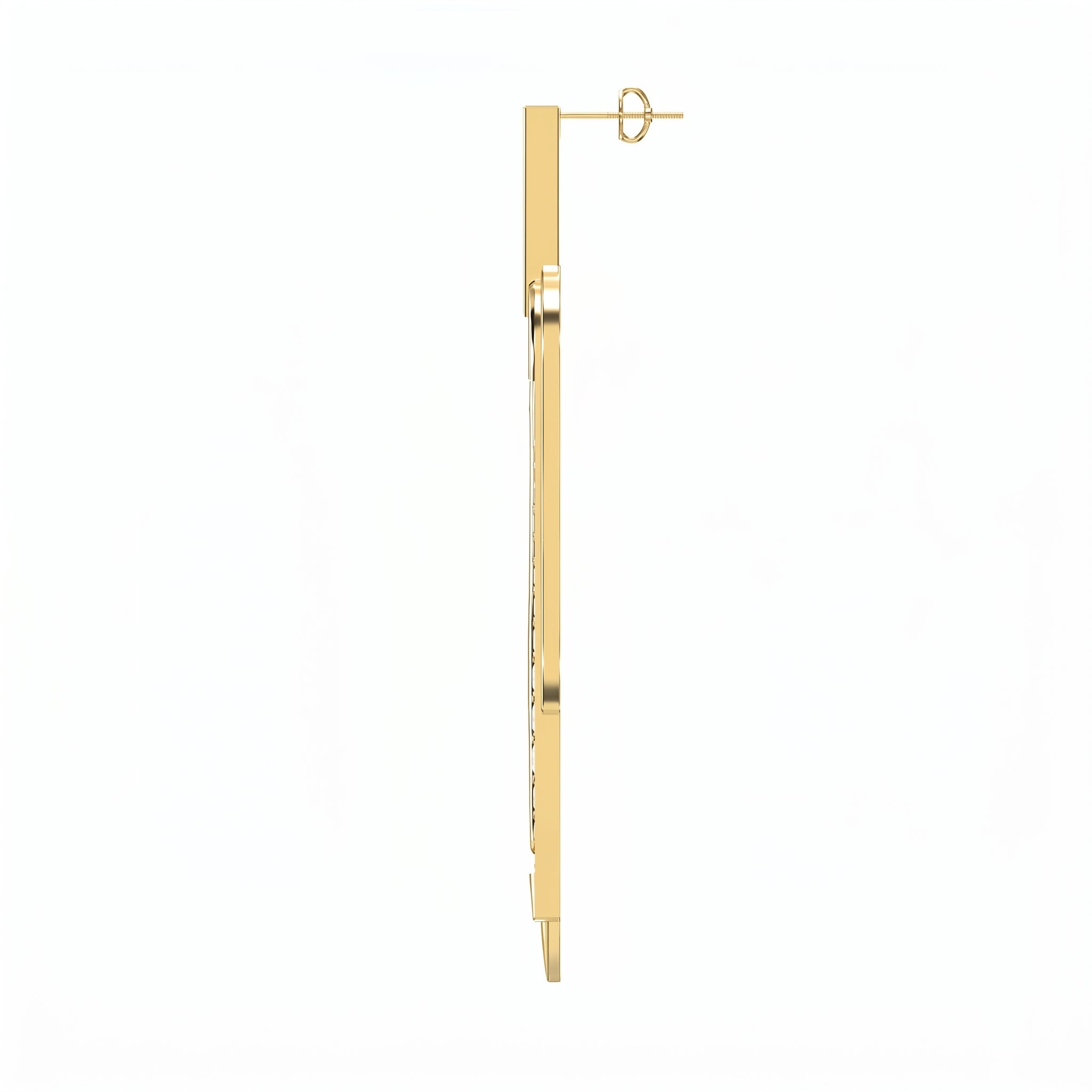 Baguette & Round Diamond Long Statement Fashion Earrings
