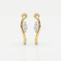 Marquise Diamond Curvy Embrace Fashion Earrings