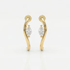 Marquise Diamond Curvy Embrace Fashion Earrings