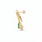 Green Gemstone Trance Pavé Fashion Earrings