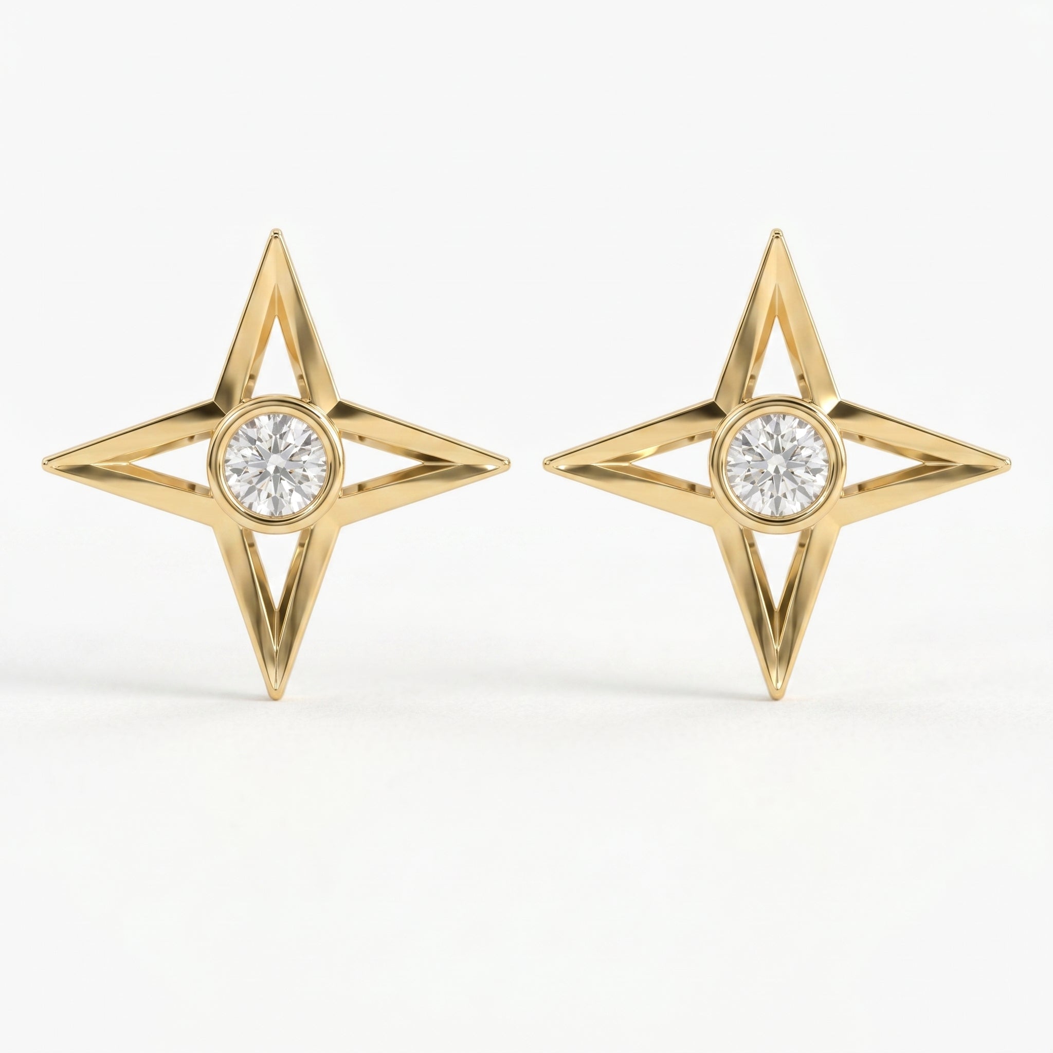 Round Diamond Celestial Sparkle Fashion Earrings