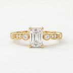 Antique Line Emerald Ring