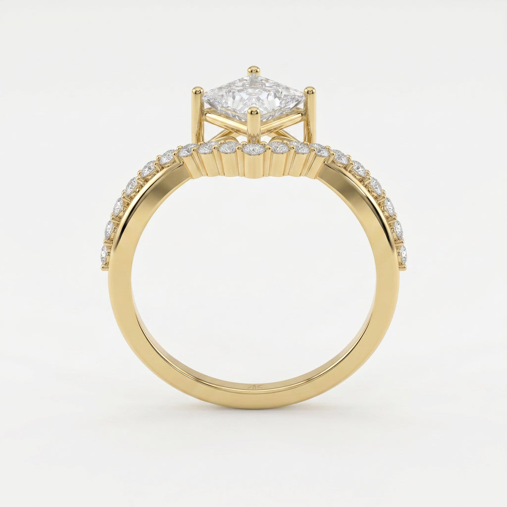 Axis Embrace  Princess Diamond Ring