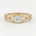 Round Diamond Valencia Design Vintage Ring