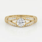 Round Diamond Valencia Design Vintage Ring