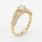 Round Diamond Valencia Design Vintage Ring