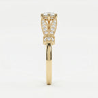 Round Diamond Valencia Design Vintage Ring