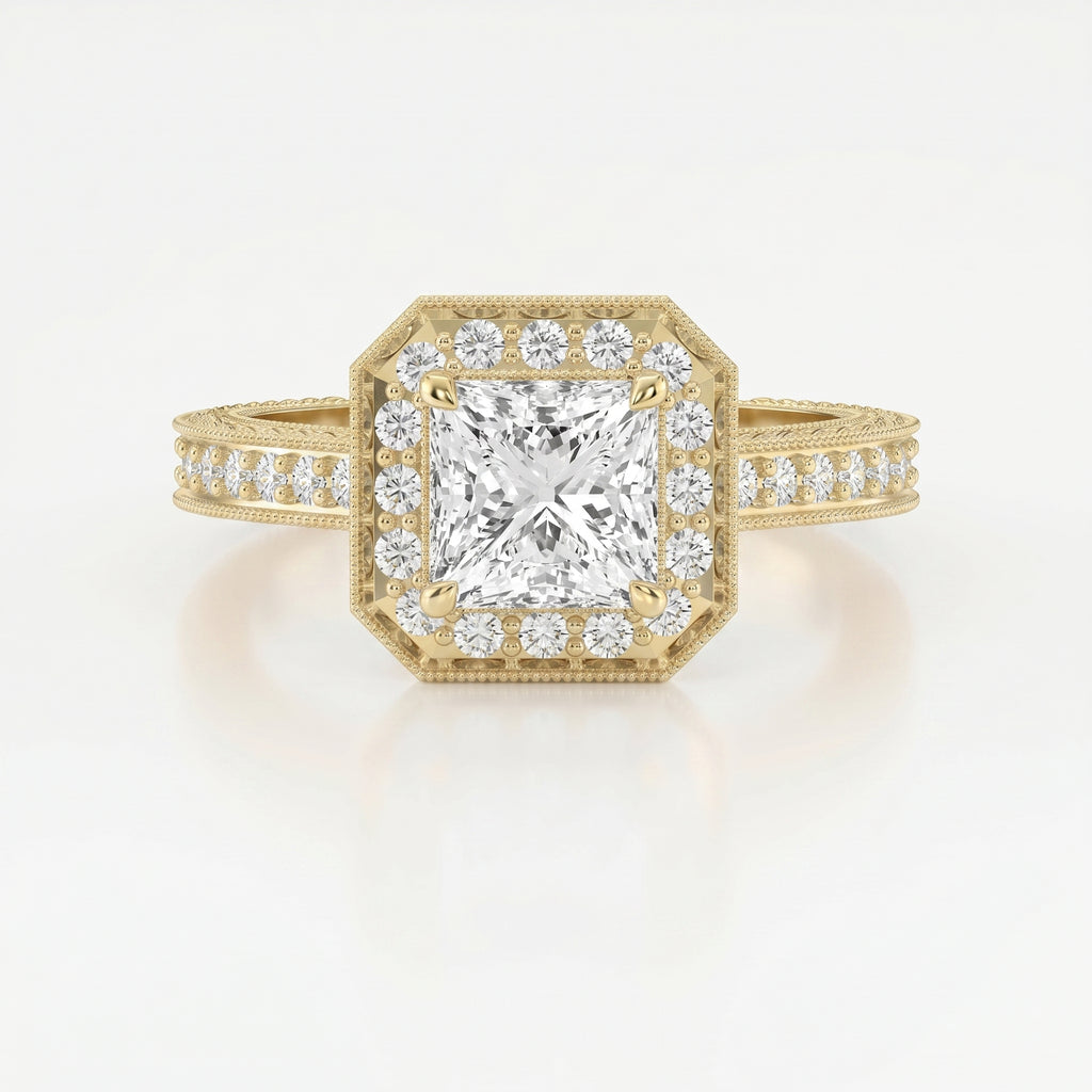 Princess Diamond Shape Vintage Ring