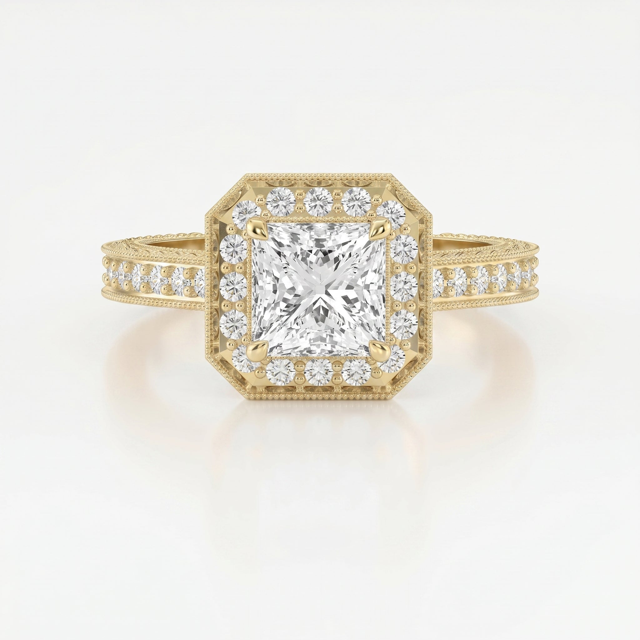 Princess Diamond Shape Vintage Ring