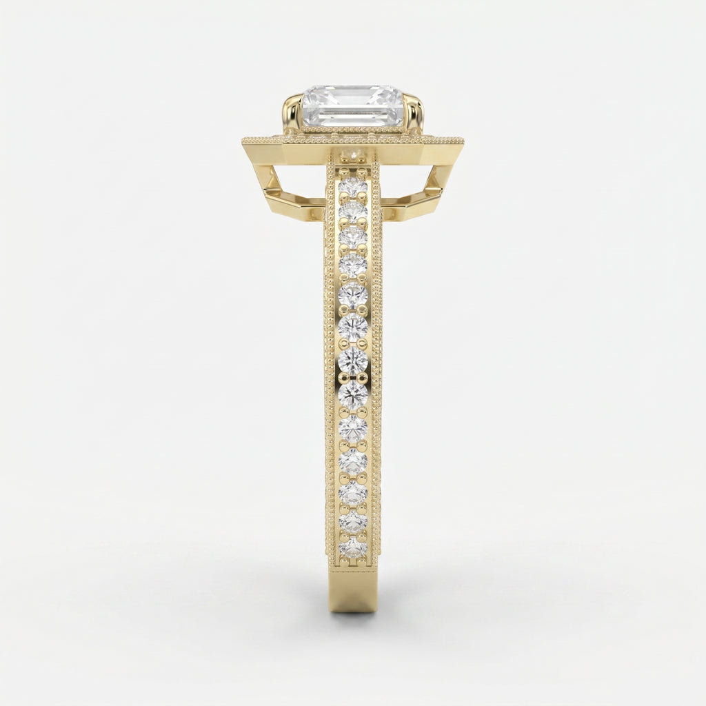 Princess Diamond Shape Vintage Ring