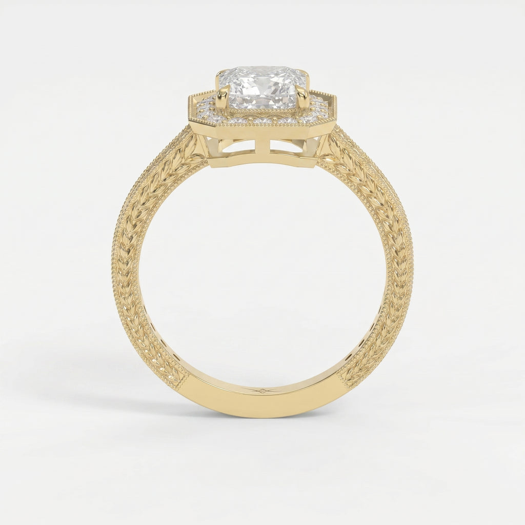 Princess Diamond Shape Vintage Ring