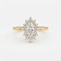 Marquise Halo Solitaire Engagement Ring