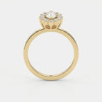Marquise Halo Solitaire Engagement Ring